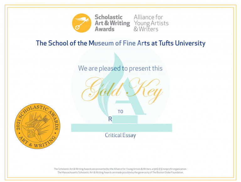 38 awards in 2020 Scholastic Art and Writing Awards! 2 Gold Key 2