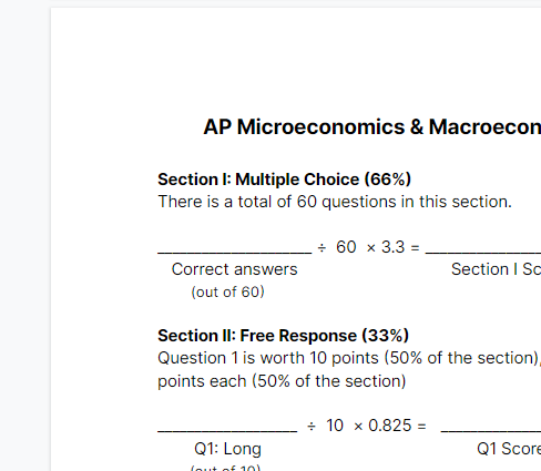 AP课程和IB课程的区别 3 scoring worksheet