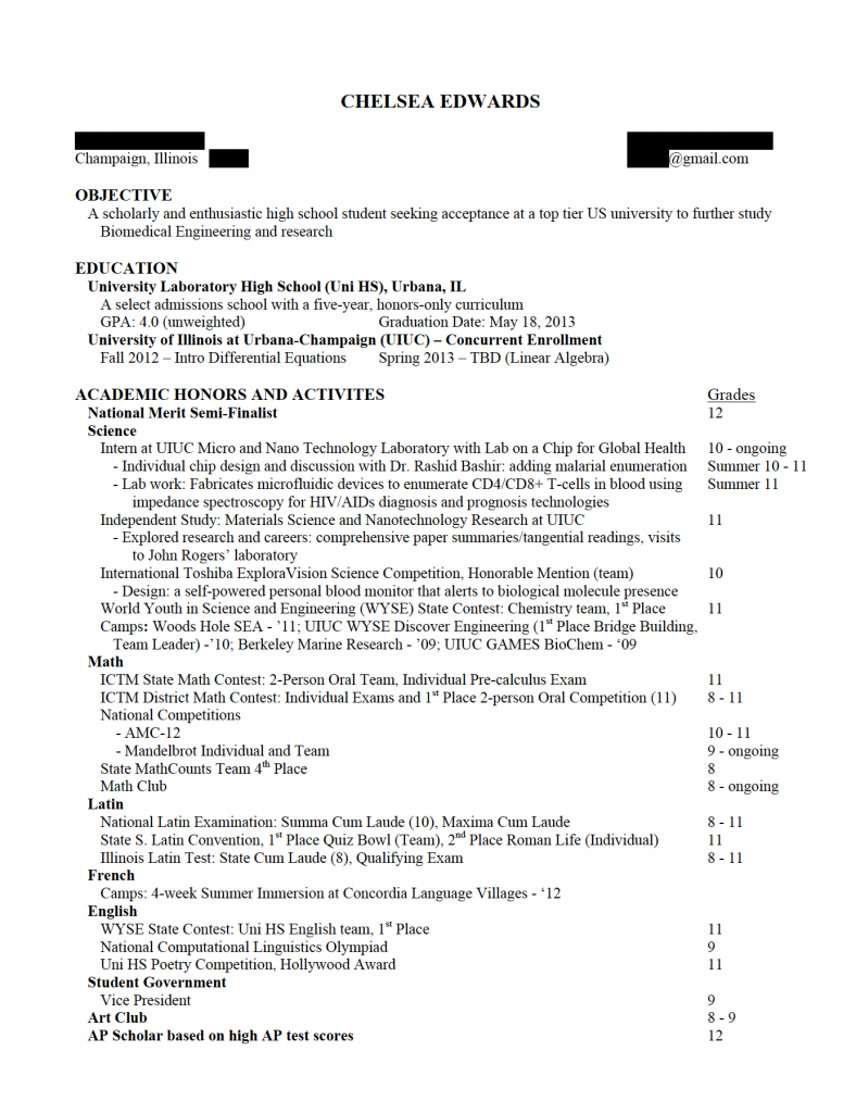 resume example 2