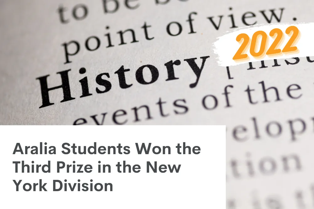 Aralia Students Won the Third Prize in the New York Division of the National History Day