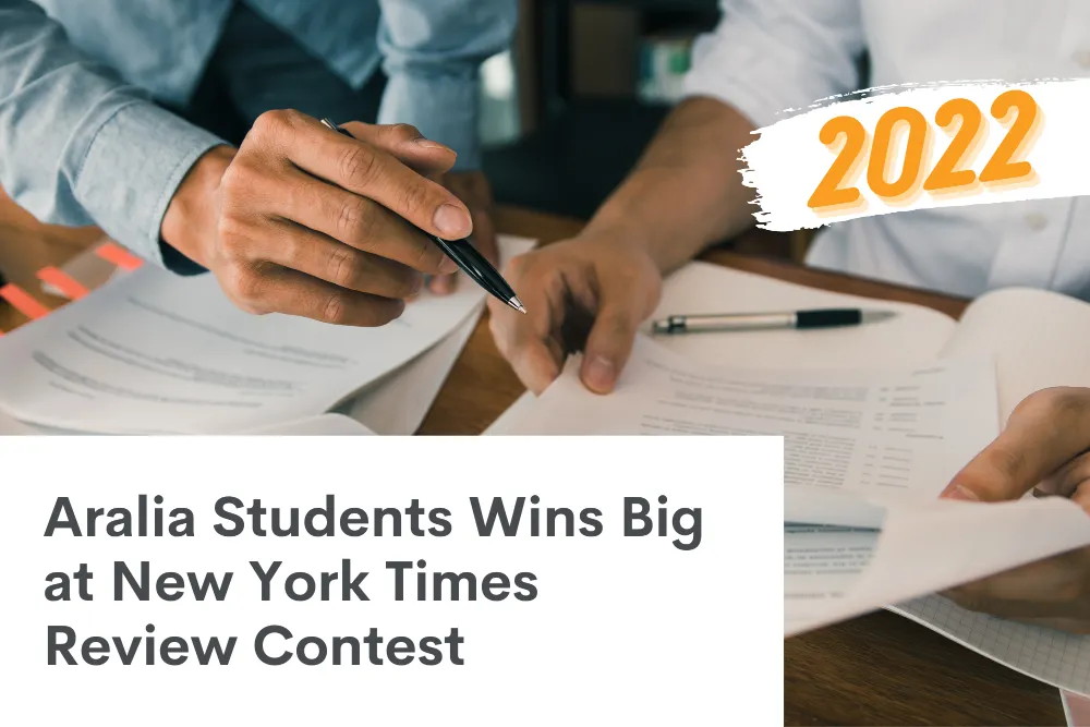 Aralia Students Wins Big at New York Times Review Contest