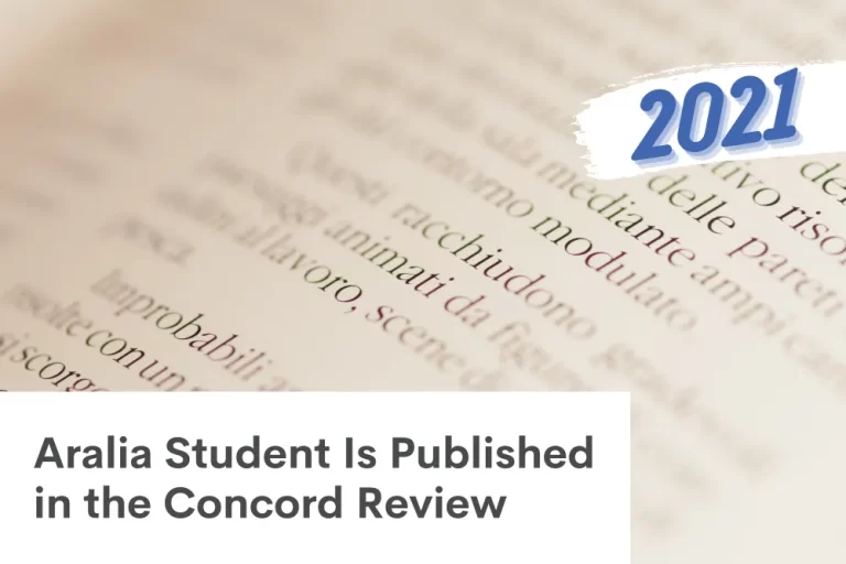 Aralia Student Is Published in the Concord Review
