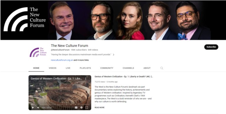 The New Culture Forum youtube screenshot