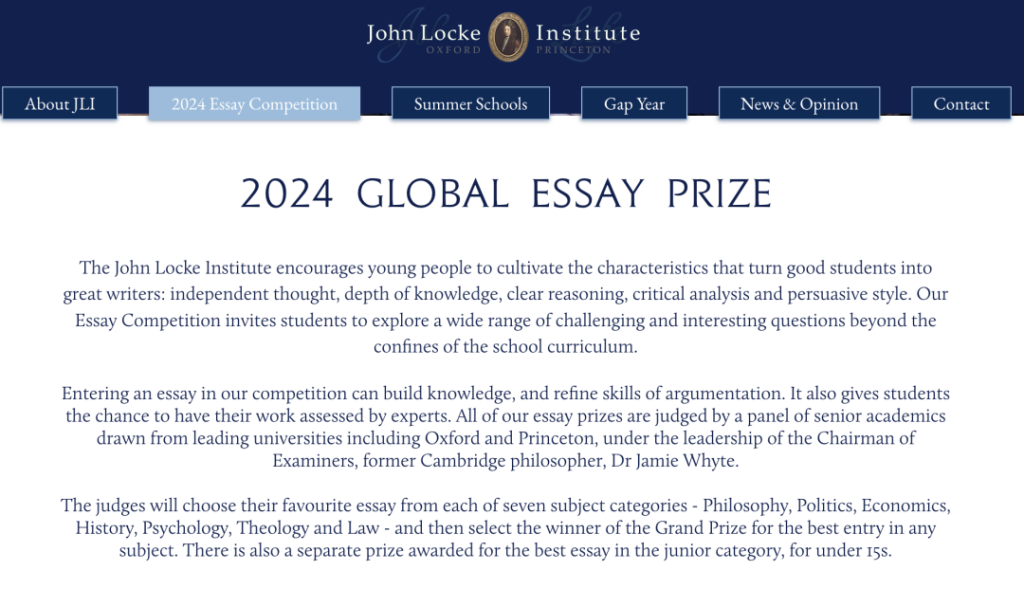 2024 john locke website screenshot