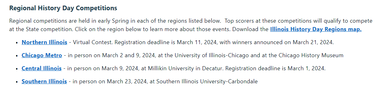Aralia Student Advanced to the National History Day Illinois State ...