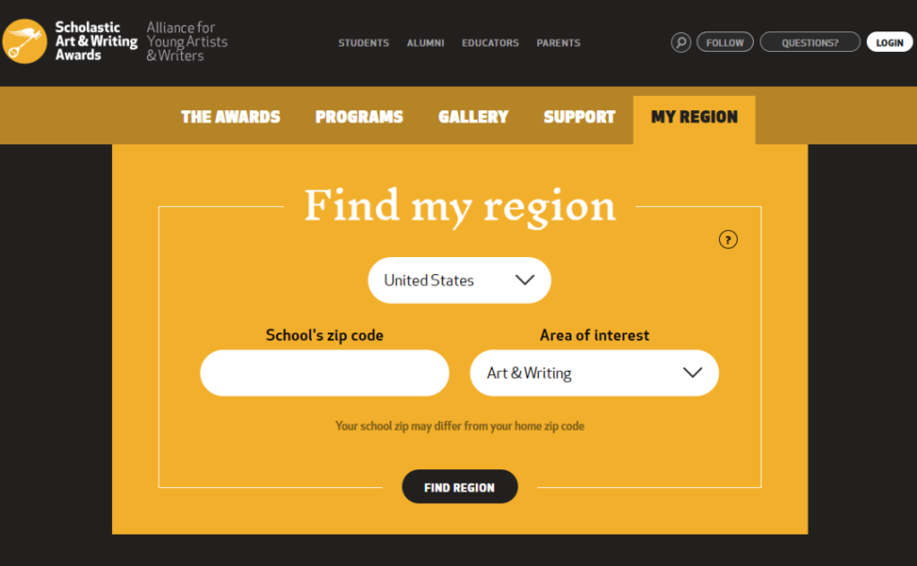 scholastic region website 1