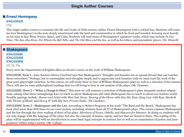 Why Is Shakespeare Taught in Schools in the United States 1 Screenshot of the Phillips Academy Andover official website
