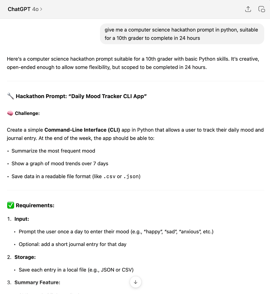 AI辅助还是代写?高中生学术写作避坑指南来了! 2 2 prompt gen a chatgpt screenshot