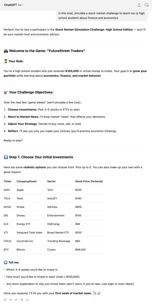 AI辅助还是代写?高中生学术写作避坑指南来了! 6 5 finance challenge chatgpt screenshot