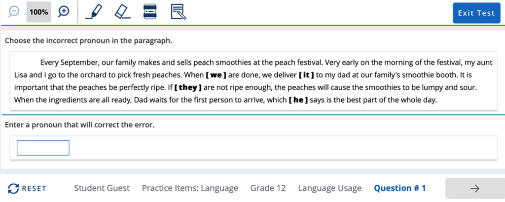 MAP Testing là gì? Tất Cả Những Điều Bạn Cần Biết Về Kỳ Thi MAP Growth 20 Grade 12 Level Language Usage Question