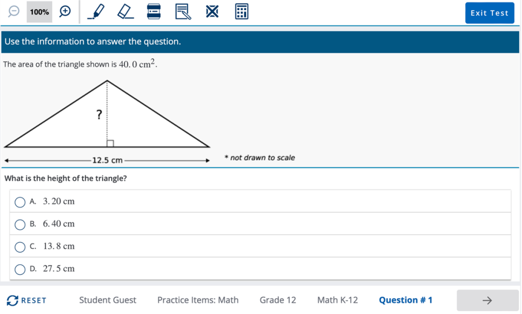 MAP Testing là gì? Tất Cả Những Điều Bạn Cần Biết Về Kỳ Thi MAP Growth 22 Grade 12 Level Math Question