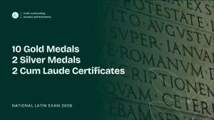 Aralia Students Win 14 Awards in the National Latin Exam 2026