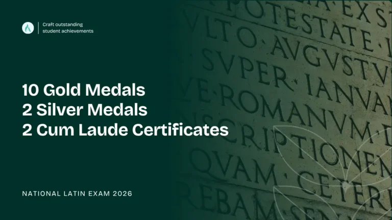 Young Reporters for the Environment Competition 2 Aralia Students Win 14 Awards in the National Latin Exam 2026