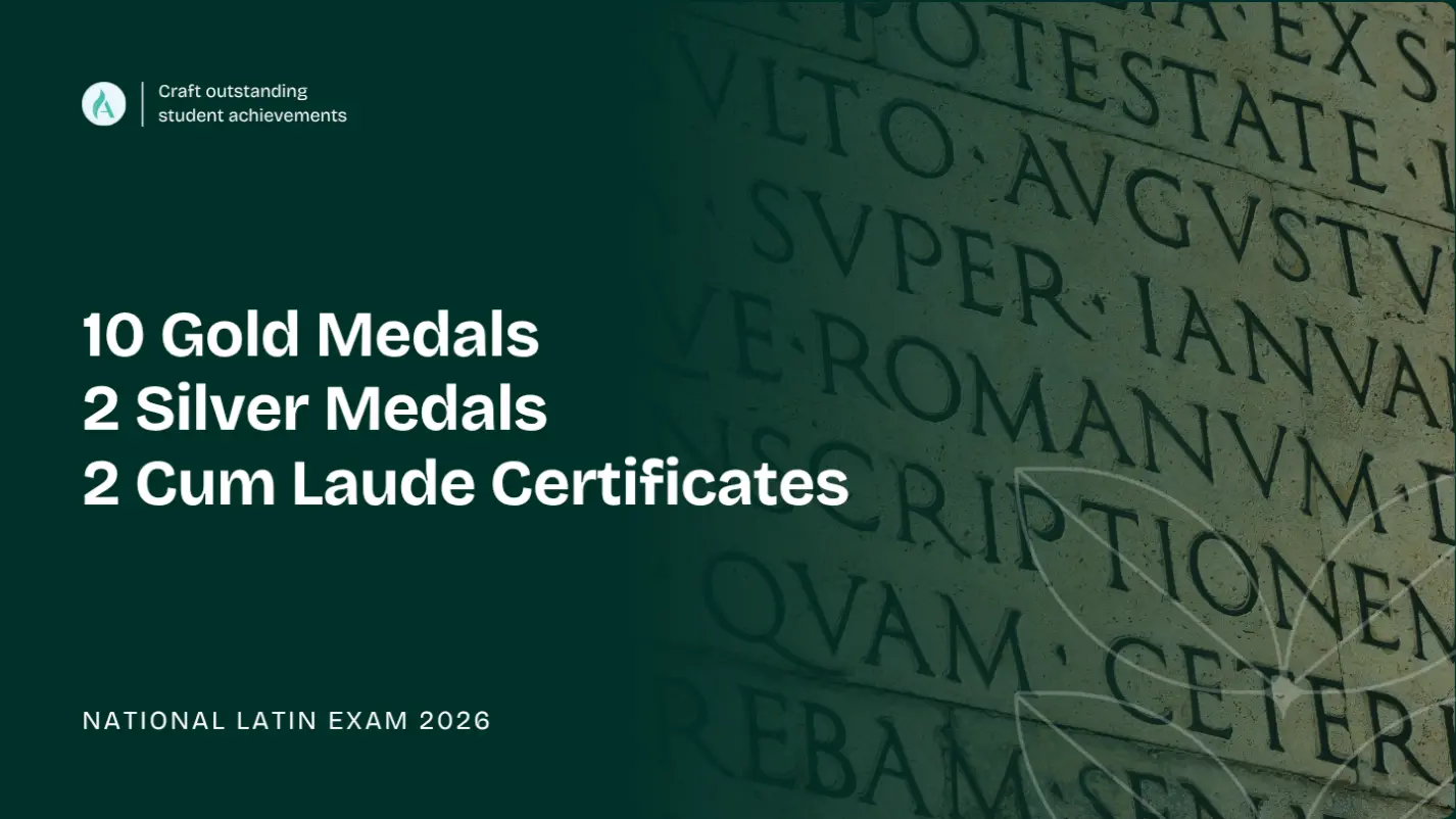 Aralia Students Win 14 Awards in the National Latin Exam 2026