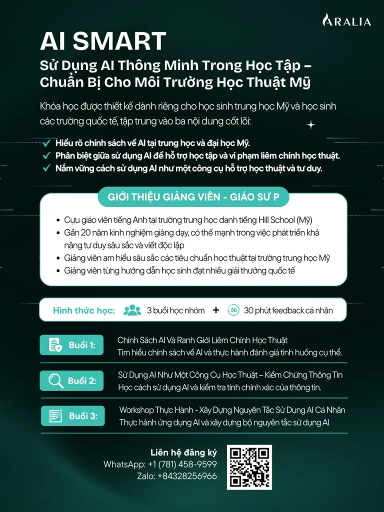 Hướng Dẫn Sử Dụng AI Cho Học Sinh Trung Học 2 AI SMART