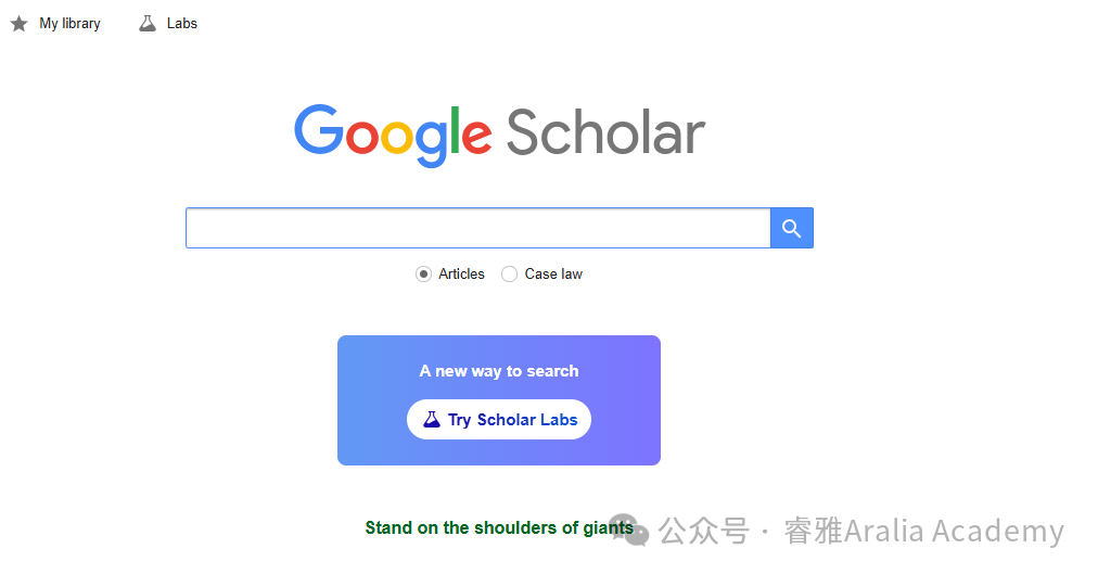 英文论文写作必备的8个网站:查资料、找数据、规范引用 3 Google Scholar网站截图 版权属于原作者